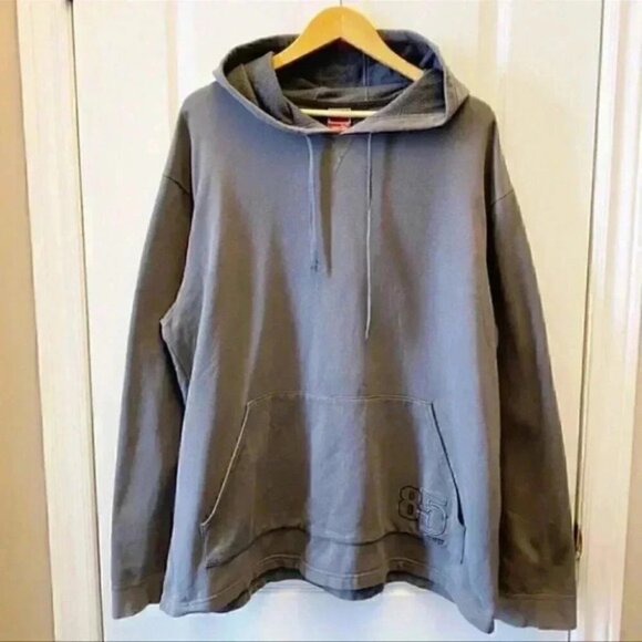 Tommy Hilfiger Sweatshirt Hoodie Pullover Red Label Premium Vintage Grey Size XL - Picture 3 of 16